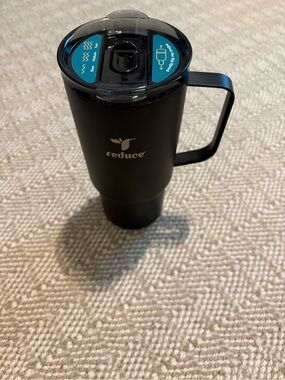 Reduce Black Insulated Coffee Travel Mug with Handle